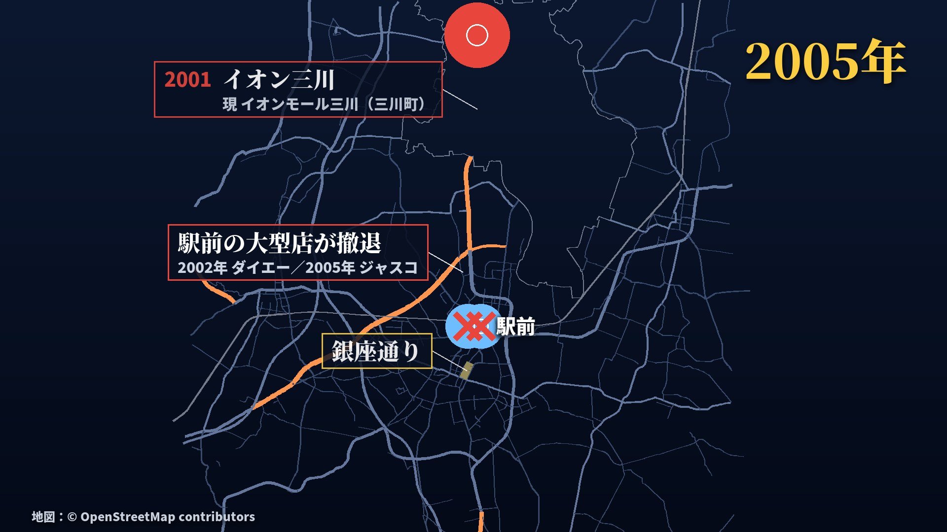 商業の中心の移り変わり
